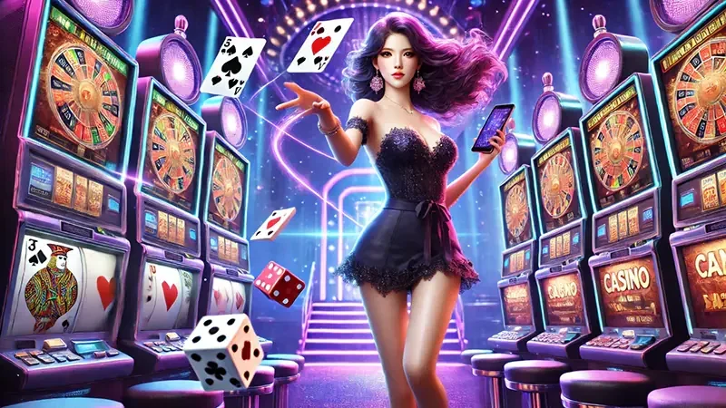 Koleksi visual permainan slot dalam lobi VM987